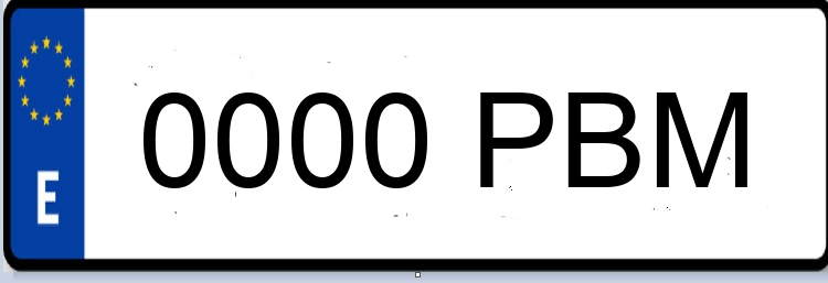 Letras Matriculas PBM