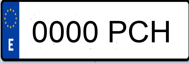 Letras Matriculas PCH