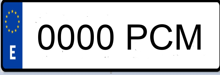 Letras Matriculas PCM